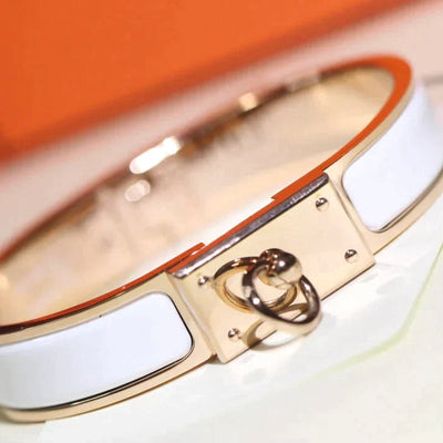 H RING LOCK BRACELET 12MM WHITE