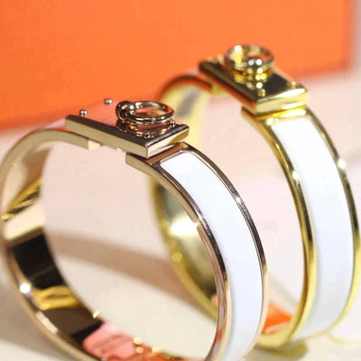 H RING LOCK BRACELET 12MM WHITE