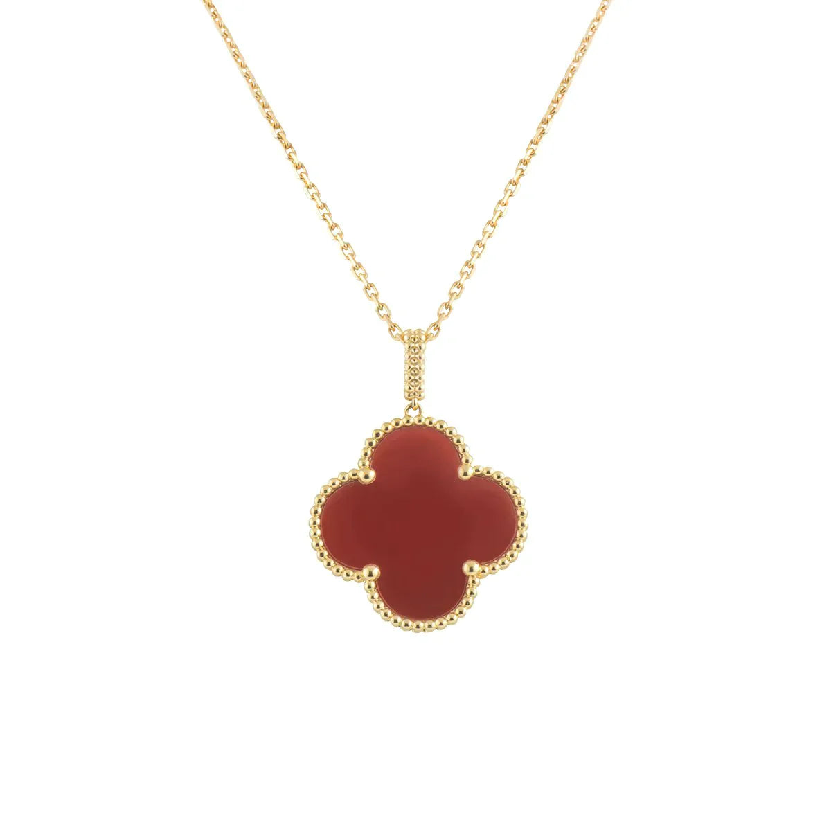 Clover Large 25mm Carnelian Necklace – LUX VERSE Luxury Designer Fashion Outlet