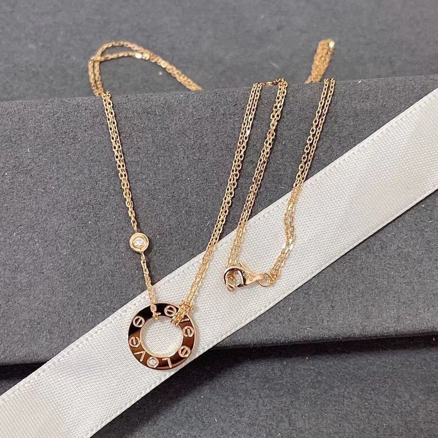Love Necklace 16mm 2 Diamonds – LUX VERSE Luxury Designer Fashion Outlet