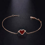 Heart Carnelian Rose Gold Bracelet – LUX VERSE Luxury Designer Fashion Outlet