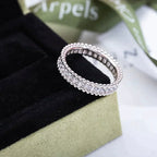 Perlee Diamond Silver Ring – LUX VERSE Luxury Designer Fashion Outlet