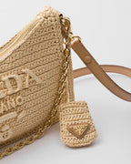 Re-edition Crochet Mini-Bag – raffia-effect yarn Crochet workmanship Adjustable, removable chain and leather – LUX VERSE Luxury Designer Fashion Outlet
