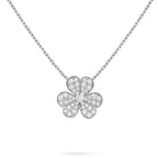 Clover Diamond Necklace Silver – LUX VERSE Luxury Designer Fashion Outlet