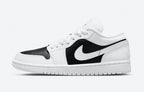 Air Jordan 1 Low Panda – black shades on the quarter panel and toebox, and white on the eyelets, tongue and – LUX VERSE Luxury Designer Fashion Outlet