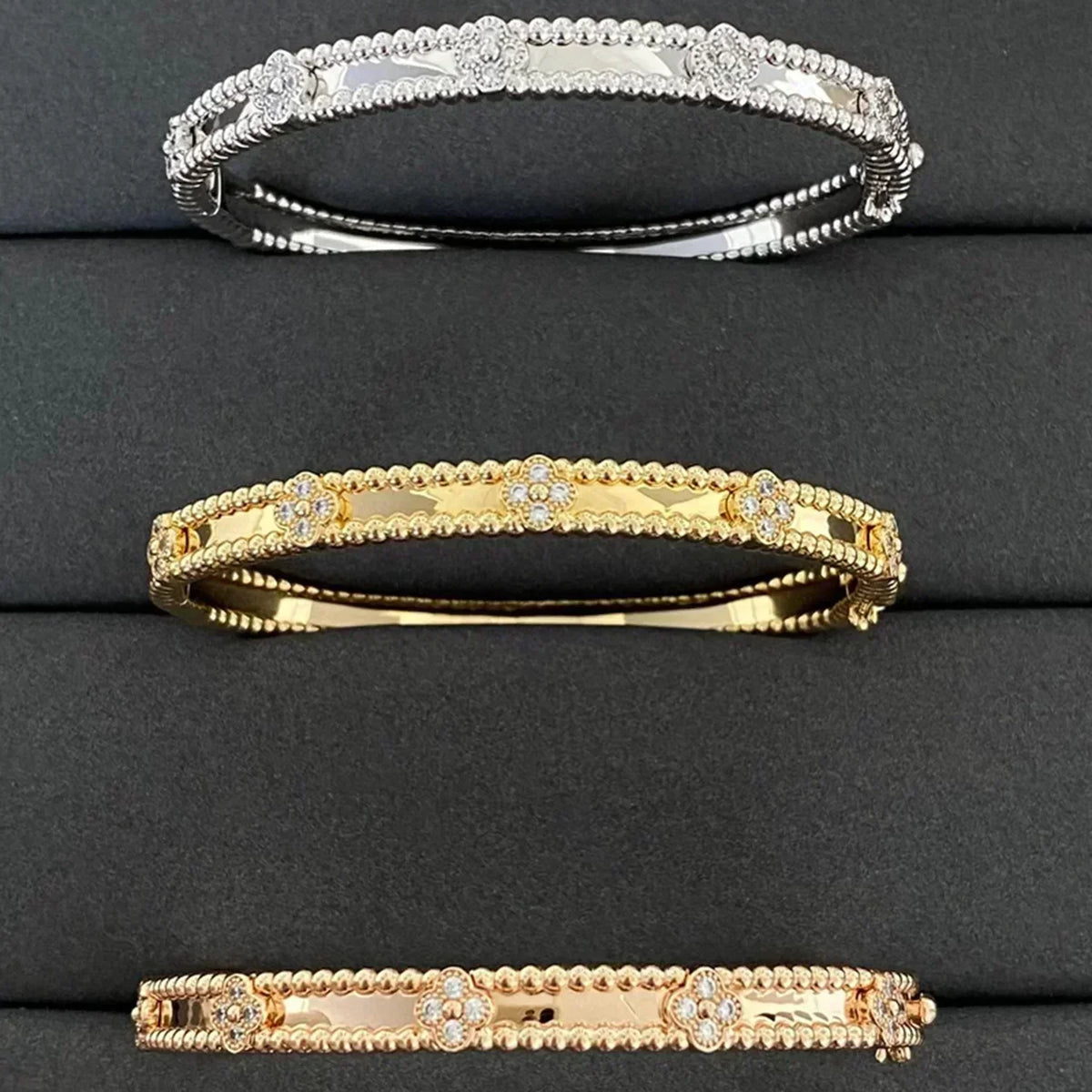 Clover Bracelet 4mm Diamonds – LUX VERSE Luxury Designer Fashion Outlet