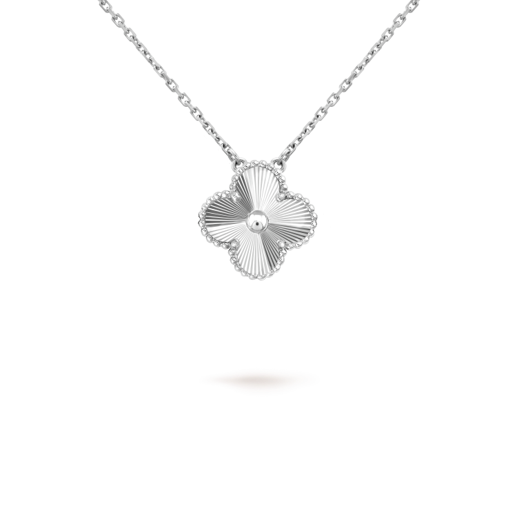Clover 15mm Laser Necklace Silver – LUX VERSE Luxury Designer Fashion Outlet