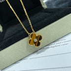 Clover 15mm Diamond and Yellow Tiger's Eye Agate Necklace – LUX VERSE Luxury Designer Fashion Outlet