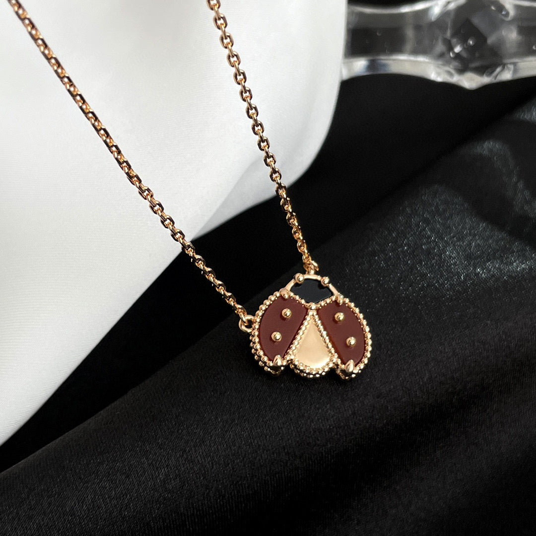 Lucky  Carnelians Ladybug Necklace – LUX VERSE Luxury Designer Fashion Outlet