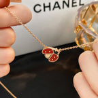 Lucky  Carnelians Ladybug Necklace – LUX VERSE Luxury Designer Fashion Outlet