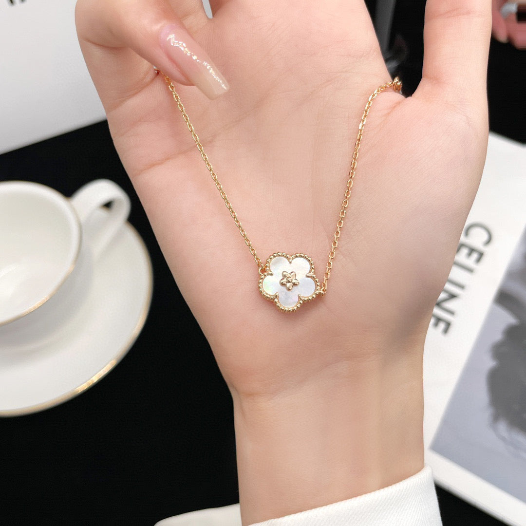 Lucky White Mop Plum Blossom  Bracelet – LUX VERSE Luxury Designer Fashion Outlet