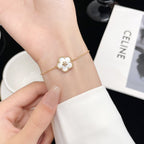 Lucky White Mop Plum Blossom  Bracelet – LUX VERSE Luxury Designer Fashion Outlet