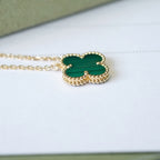 Clover 15mm Malachite Single Flower  Necklace – LUX VERSE Luxury Designer Fashion Outlet