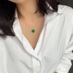 Clover 15mm Malachite Single Flower  Necklace – LUX VERSE Luxury Designer Fashion Outlet