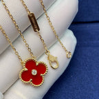 Clover 15mm Diamond Carnelian Necklace – LUX VERSE Luxury Designer Fashion Outlet