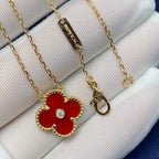 Clover 15mm Diamond Carnelian Necklace – LUX VERSE Luxury Designer Fashion Outlet