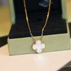 Clover  15mm White Mother-of-pearl Necklace – LUX VERSE Luxury Designer Fashion Outlet