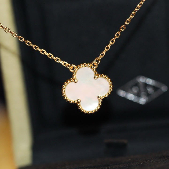 Clover  15mm White Mother-of-pearl Necklace – LUX VERSE Luxury Designer Fashion Outlet
