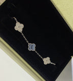 Clover  5 Motif Diamond Purple Chalcedony Bracelet Silver – LUX VERSE Luxury Designer Fashion Outlet