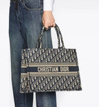 Medium Book Tote – designed to hold all the daily essentials, the style is fully embroidered with – LUX VERSE Luxury Designer Fashion Outlet