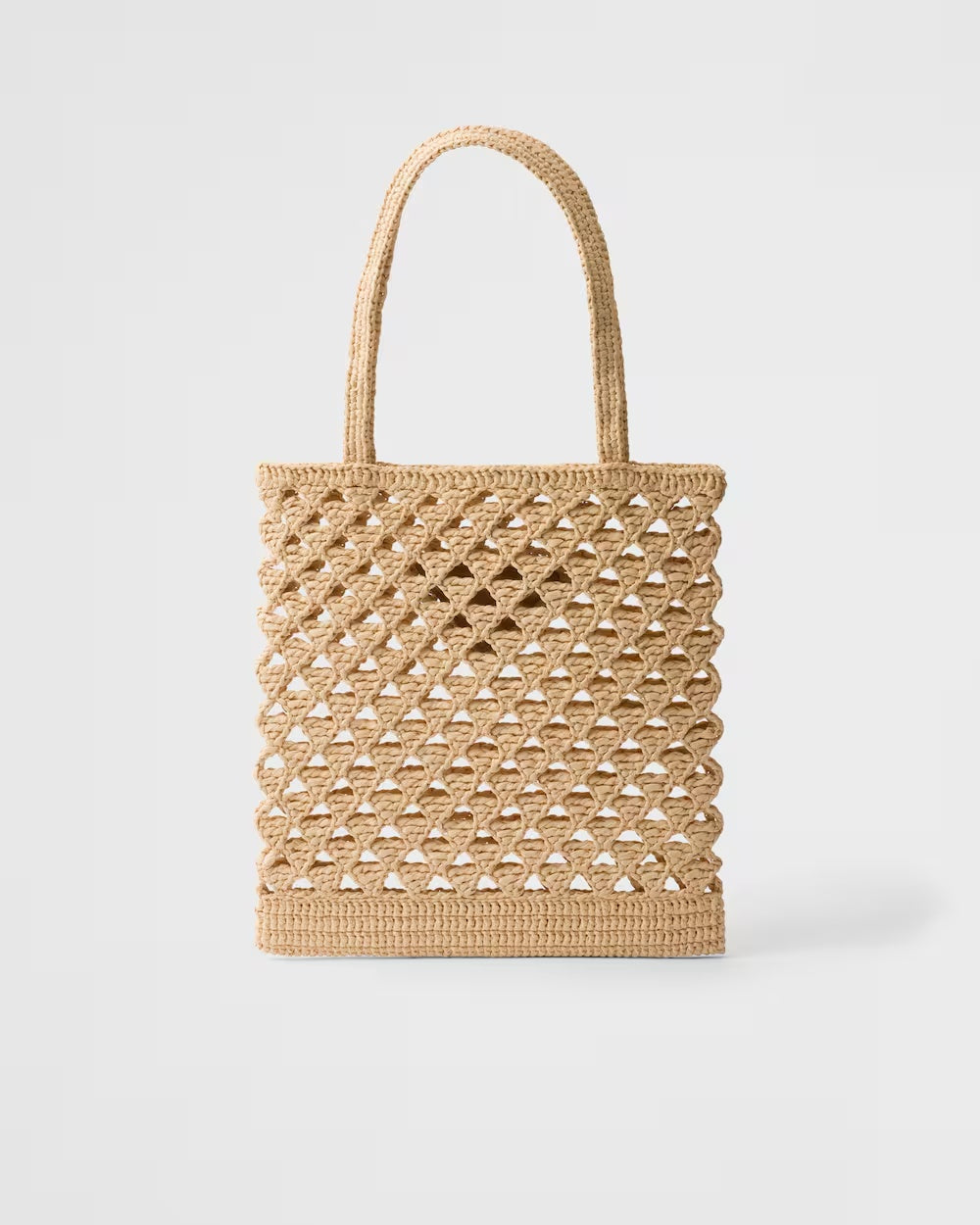 Crochet Tote Bag – the light, roomy accessory is enhanced by a refined geometric motif inspired by – LUX VERSE Luxury Designer Fashion Outlet