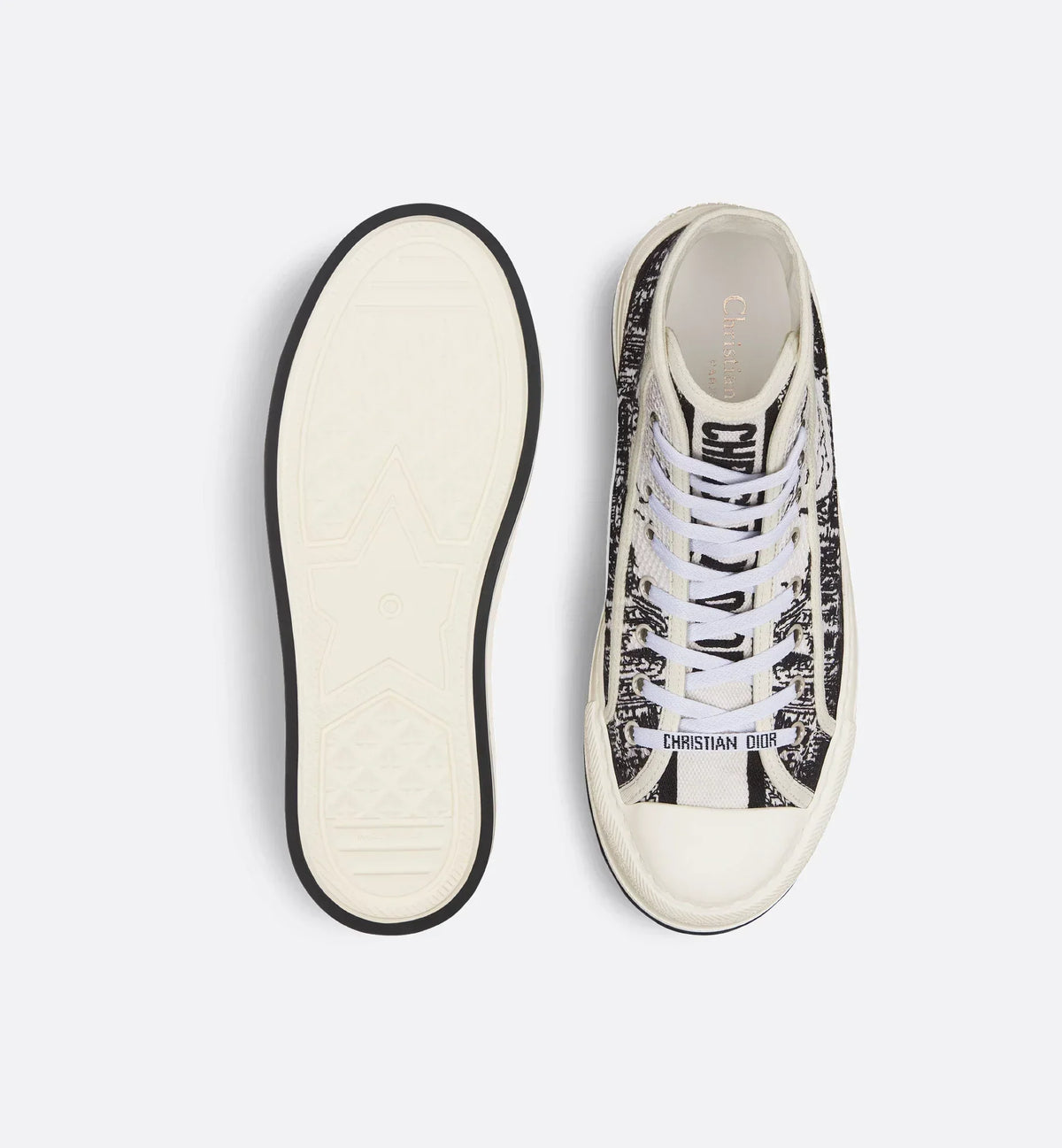 High-Top Platform Exclusive Sneaker – the style is completed by a comfortable thick sole, tongue and Christian Paris laces – LUX VERSE Luxury Designer Fashion Outlet