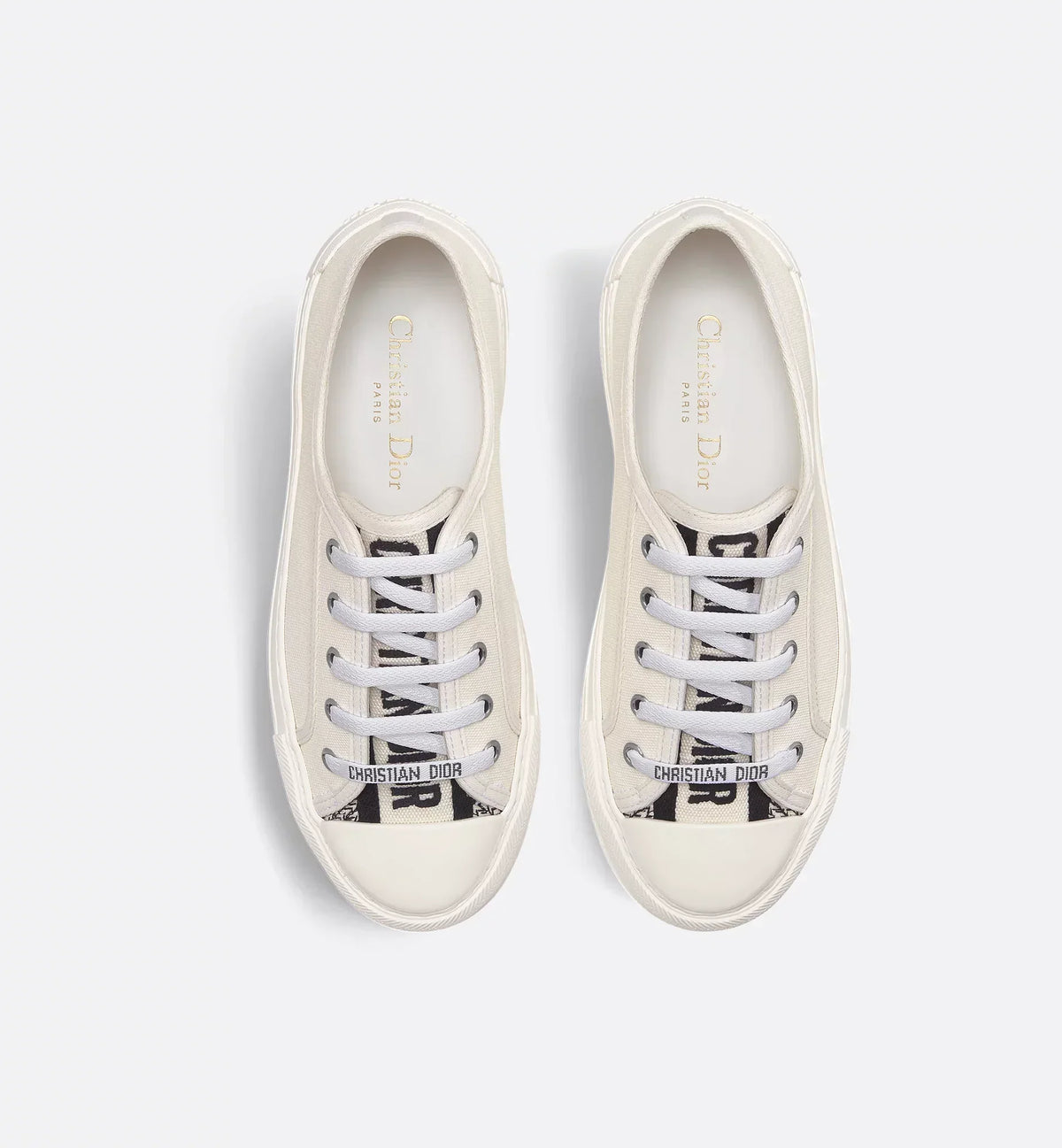 Walk'n'Platform embroidered Canvas Sneaker – the white cotton canvas upper features a comfortable and lightweight thick sole, – LUX VERSE Luxury Designer Fashion Outlet