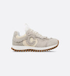 C'est Sneaker Suede Calfskin – the pairing of ecru suede calfskin and mesh is enhanced by the letters C and D on – LUX VERSE Luxury Designer Fashion Outlet