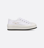 Walk'n'Platform Fringed Cotton Sneaker – the white cotton canvas upper is distinguished by fringed finishes and the Christian – LUX VERSE Luxury Designer Fashion Outlet