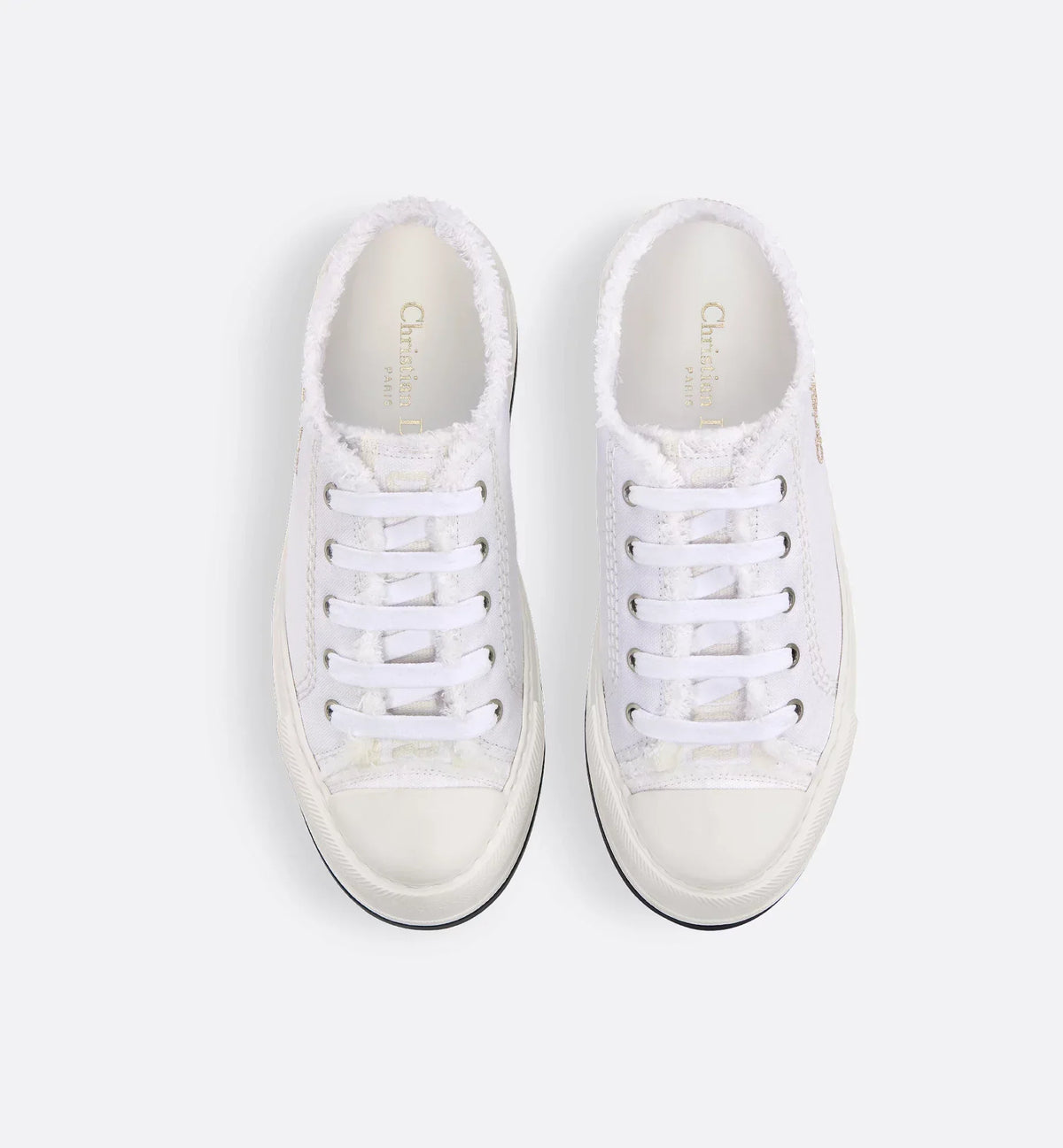 Walk'n'Platform Fringed Cotton Sneaker – a comfortable and lightweight thick sole, tongue and laces complete the design – LUX VERSE Luxury Designer Fashion Outlet