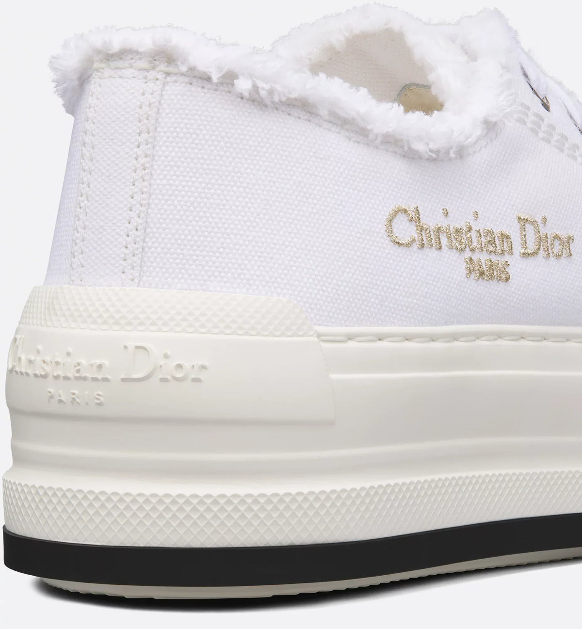 Walk'n'Platform Fringed Cotton Sneaker – a comfortable and lightweight thick sole, tongue and laces complete the design – LUX VERSE Luxury Designer Fashion Outlet