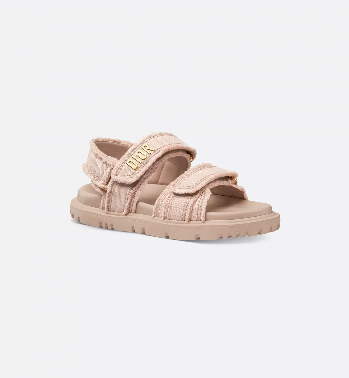 Cotton Canvas Sandal – self-fastening straps further enhanced by a gold-finish metal signature on the upper – LUX VERSE Luxury Designer Fashion Outlet
