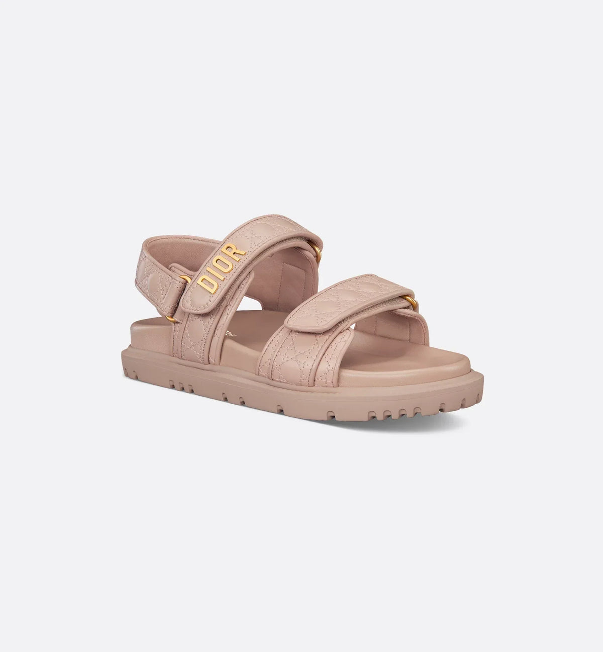 Cannage Calfskin Sandal – self-fastening straps further enhanced by a gold-finish metal signature on the upper – LUX VERSE Luxury Designer Fashion Outlet