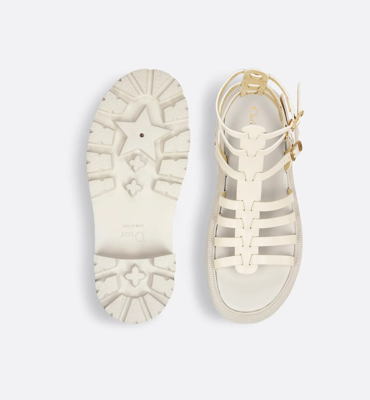Bay Platform Sandal – crafted in white calfskin, it showcases a series of buckled straps enhanced by – LUX VERSE Luxury Designer Fashion Outlet