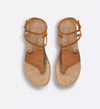 Sun Thong Sandal – the asymmetric camel calfskin upper is complemented by an adjustable buckled strap – LUX VERSE Luxury Designer Fashion Outlet