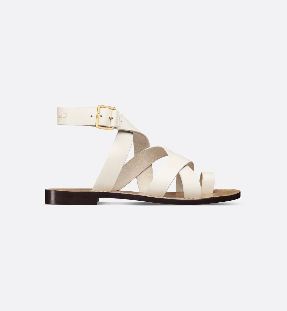 Sun Toe-Ring Sandal Calfskin – wide white calfskin straps are completed by an adjustable buckled strap with – LUX VERSE Luxury Designer Fashion Outlet