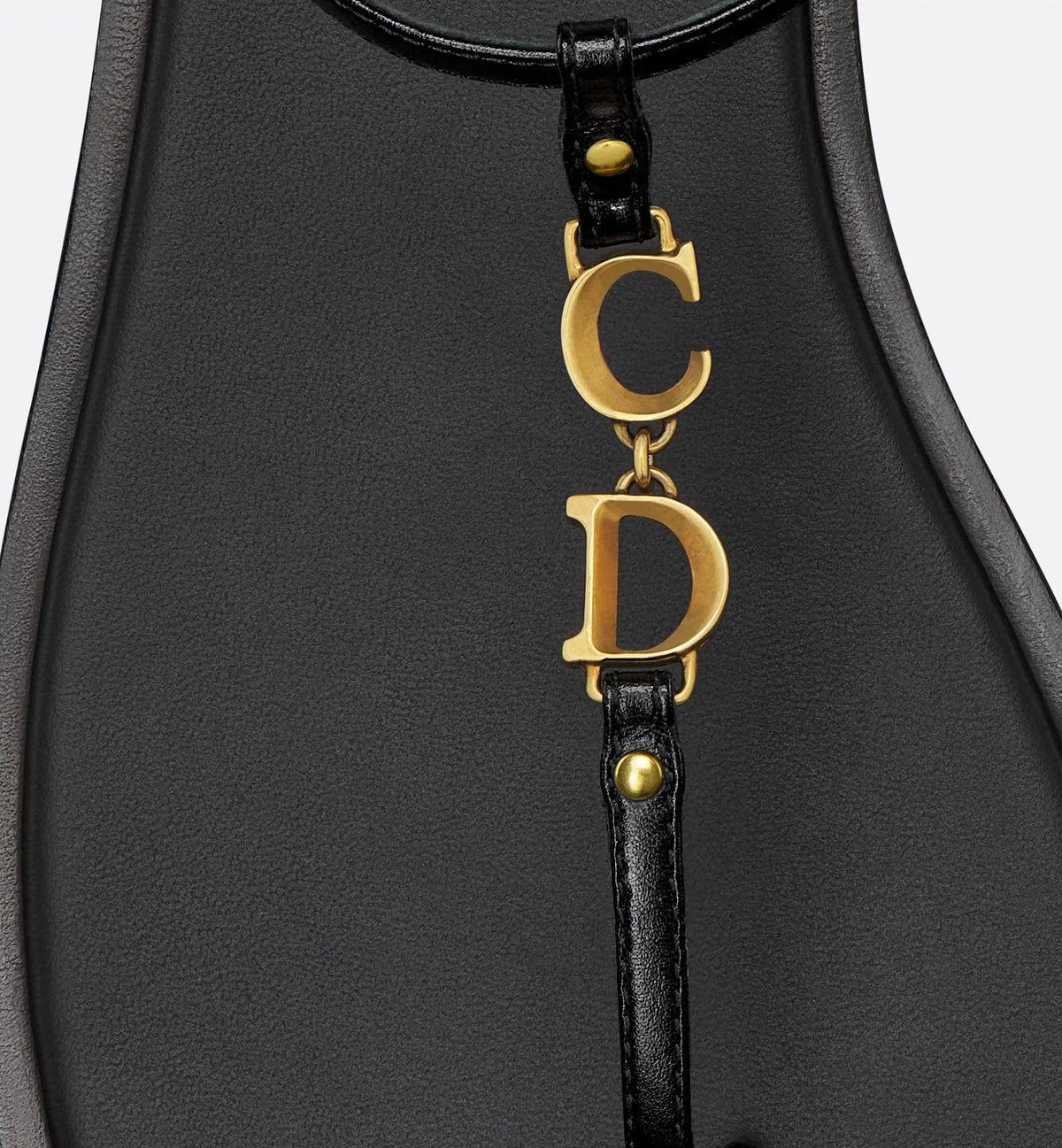 C'est Thong elegant Sandal – crafted in black calfskin, the thin straps are highlighted by gold-finish metal C – LUX VERSE Luxury Designer Fashion Outlet
