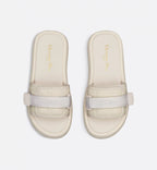 Evolution Cannage Leather Slide – the white leather-effect fabric upper is quilted with the Cannage motif and is – LUX VERSE Luxury Designer Fashion Outlet
