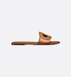 D-Club Slide Padded calfskin – the camel calfskin upper with contrasting dyed edges is embellished with an openwork – LUX VERSE Luxury Designer Fashion Outlet
