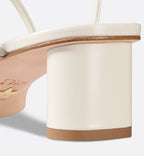 C'est Heeled Sandal – the asymmetric white calfskin upper is complemented by an adjustable buckled strap – LUX VERSE Luxury Designer Fashion Outlet