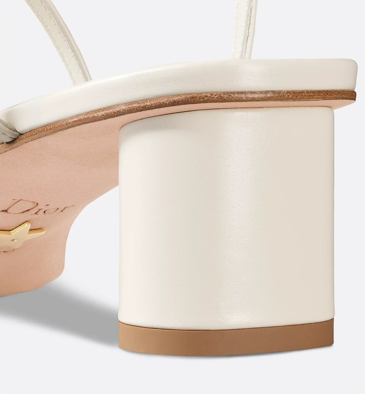 C'est Heeled Sandal – the asymmetric white calfskin upper is complemented by an adjustable buckled strap – LUX VERSE Luxury Designer Fashion Outlet
