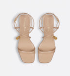 C'est Heeled Modern Sandal – completed by an 8-cm (3) cylindrical heel and square toe, the jeweled sandal will – LUX VERSE Luxury Designer Fashion Outlet