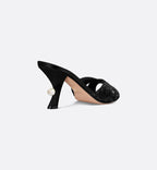 Tribales Heeled Slide Suede Goatskin – the Tribales heeled slide displays couture appeal – LUX VERSE Luxury Designer Fashion Outlet