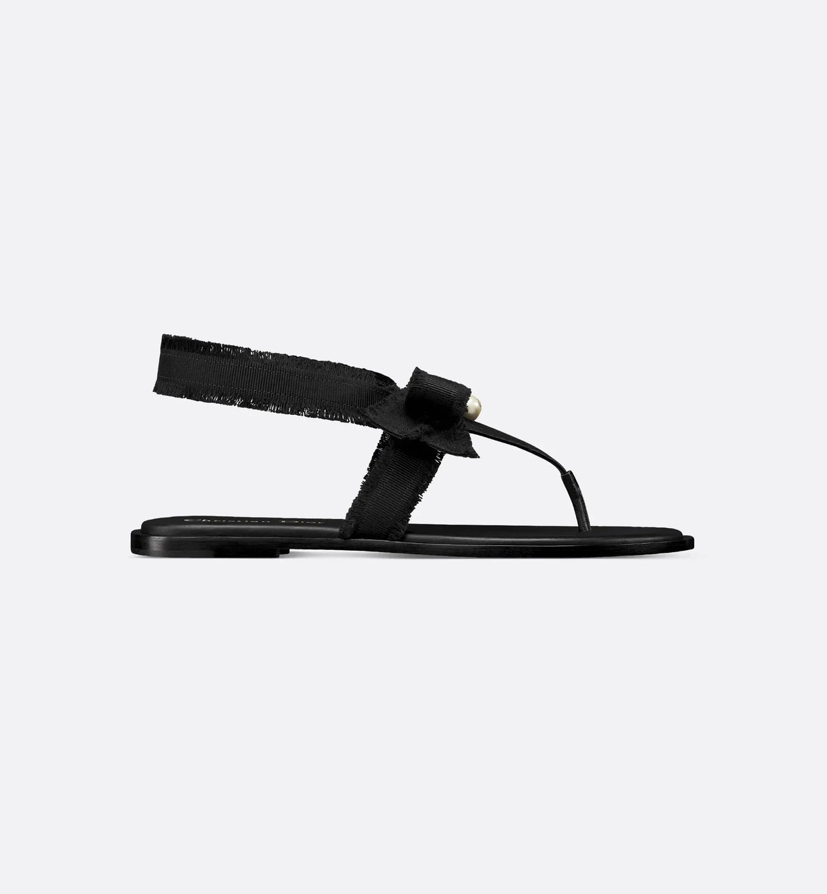 Thong Sandal – the black fringed grosgrain upper features a deconstructed bow embellished with – LUX VERSE Luxury Designer Fashion Outlet