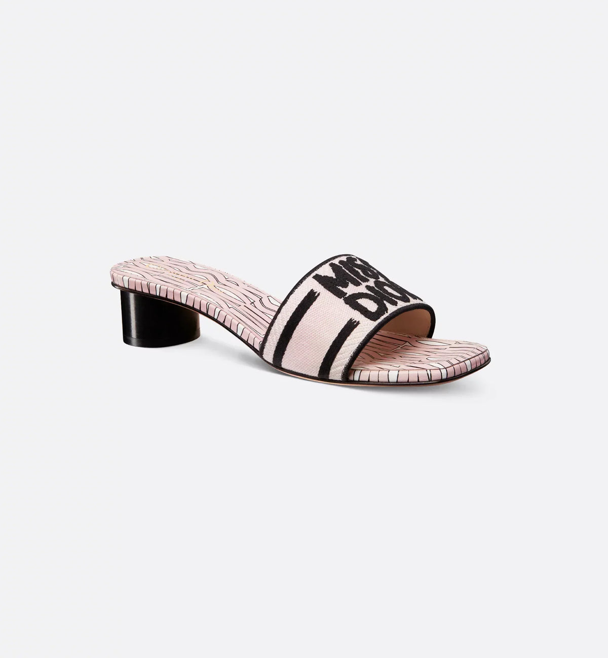 Dway Heeled Slide Pale Pink – the Dway heeled slide showcases the collection's hallmark pale pink Miss Allover – LUX VERSE Luxury Designer Fashion Outlet