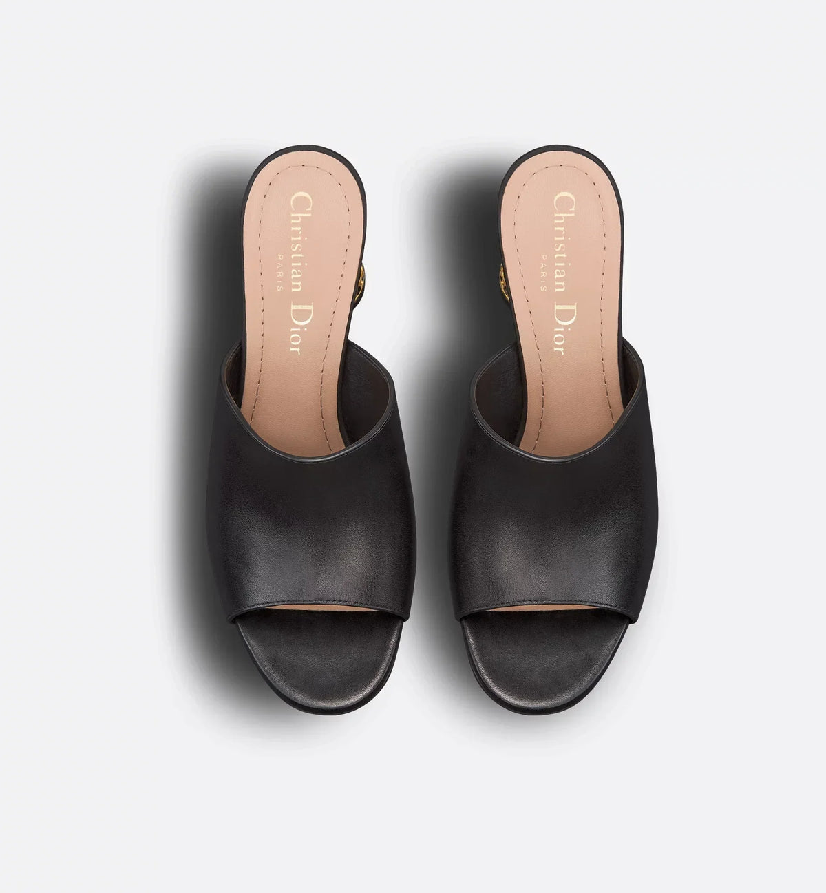 Heeled Slide – the black calfskin upper is elevated by the 8-cm (3) Graphic Cannage cylindrical – LUX VERSE Luxury Designer Fashion Outlet