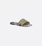Dway Idylle motif Slide – the Dway slide is a hallmark and timeless style showcasing the navy blue and beige – LUX VERSE Luxury Designer Fashion Outlet