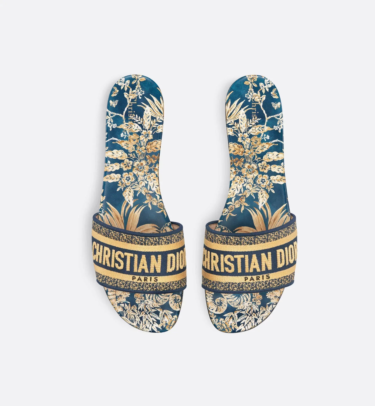 Dway Idylle motif Slide – the upper has an embroidered Christian Paris signature for an instantly recognizable – LUX VERSE Luxury Designer Fashion Outlet