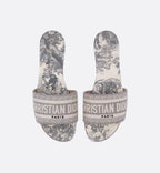 Dway style Slide – the gray upper has an embroidered Christian Paris signature for an instantly – LUX VERSE Luxury Designer Fashion Outlet