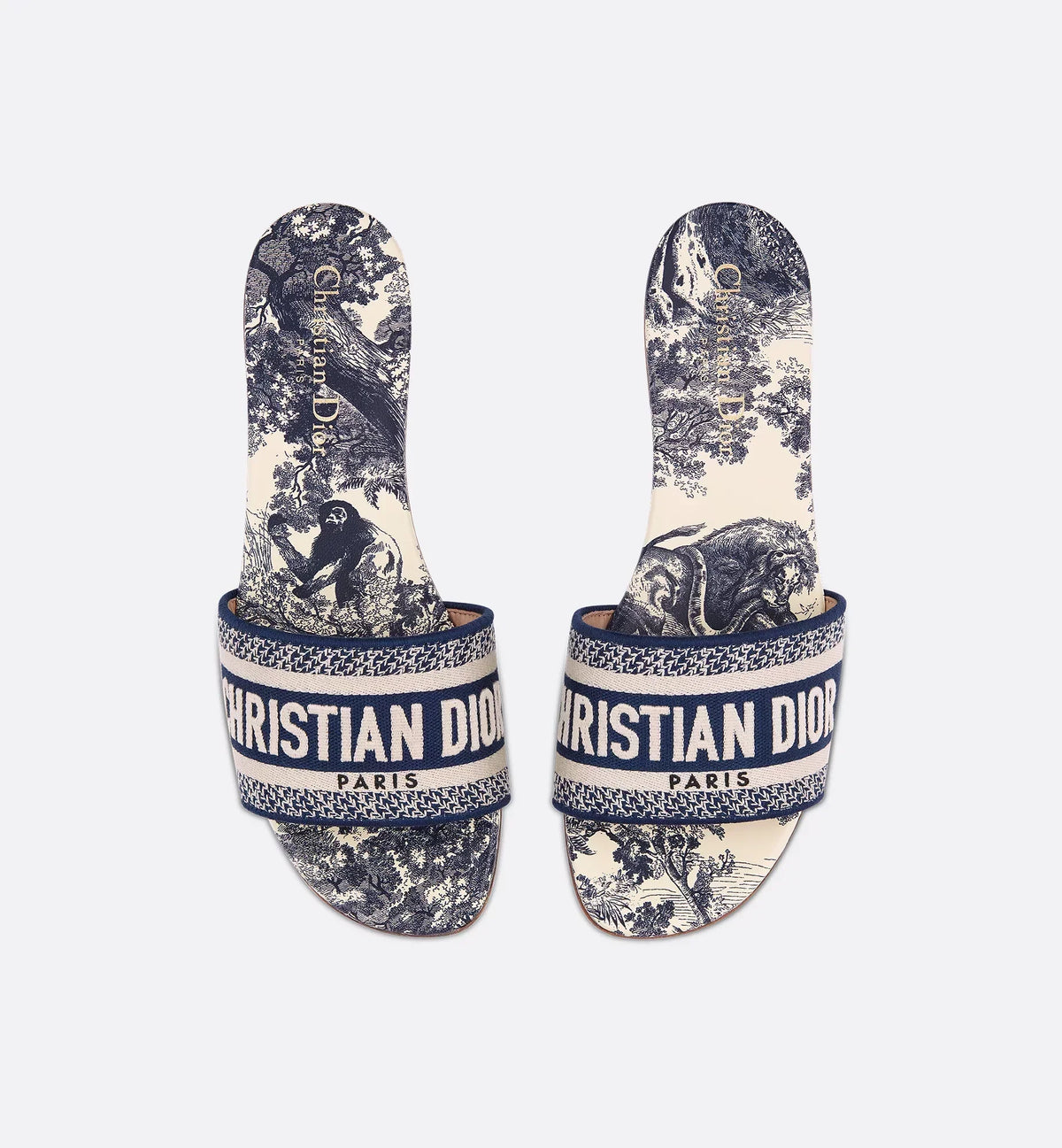Dway Versatile Slide – the vibrant blue upper has an embroidered Christian Paris signature for an instantly – LUX VERSE Luxury Designer Fashion Outlet